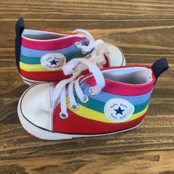 Other - Rainbow canvas prewalker baby shoes size 2